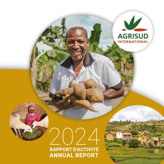 Couverture du rapport annuel 2024 d'Agrisud - cover of the 2024 annual report of Agrisud
