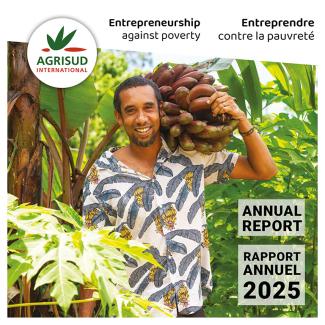 Couverture du rapport annuel 2025 d'Agrisud - cover of the 2025 annual report of Agrisud